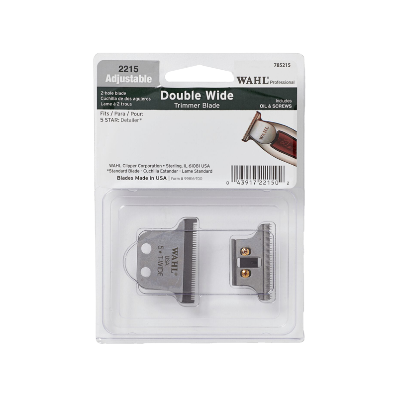 Wahl - T-Wide Adjustable Trimmer Blade For Detailer & Retro T-Cut #2215