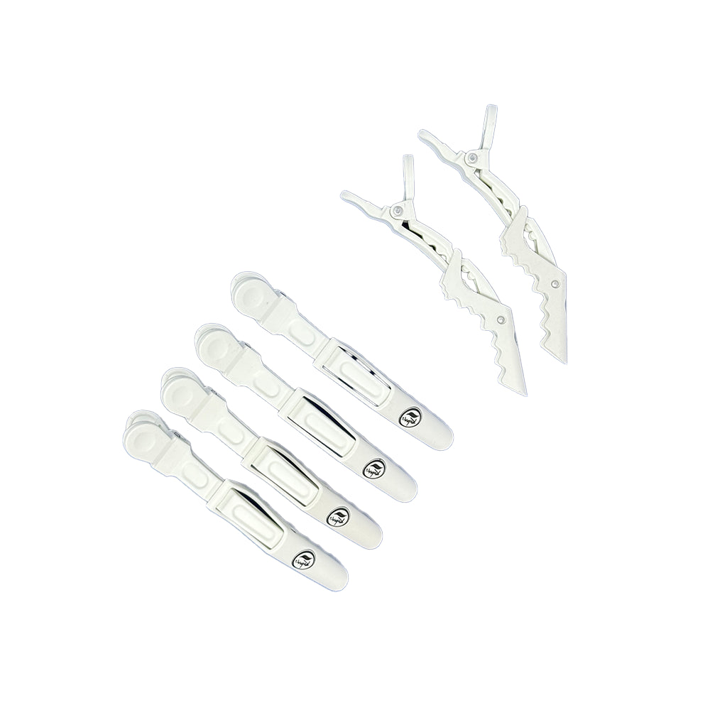 Rolda - Alligator Barber Hair Clips | 6-pack, Carbon-Fiber