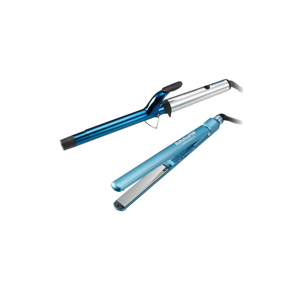 BabylissPro - 1" Ultra-Thin Flat Iron & 1" Extended Barrel Curling Iron