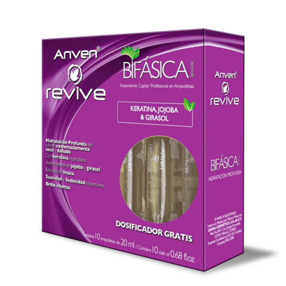 Anven - Revive Bifasica Tratamiento Capilar En Ampolletas Est. C/10