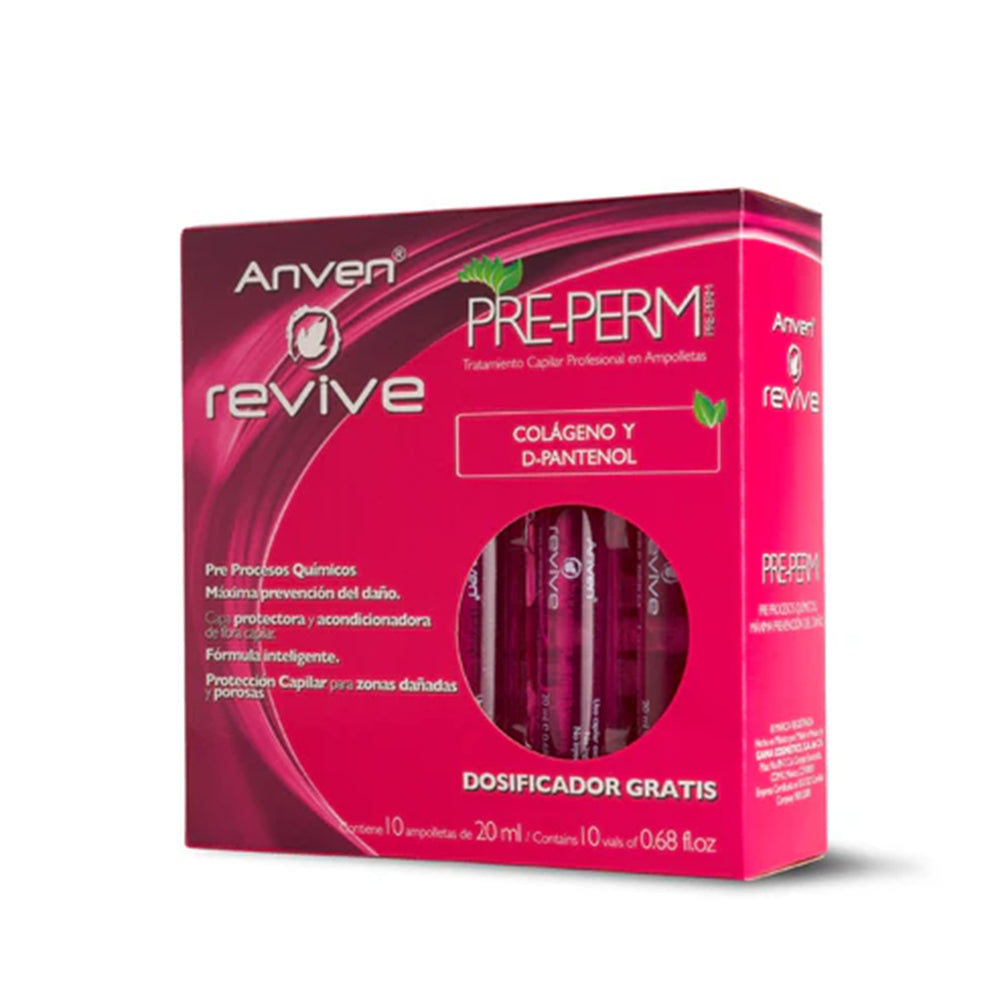 Anven - Revive Pre-perm Tratamiento Capilar En Ampolletas Est. C/10