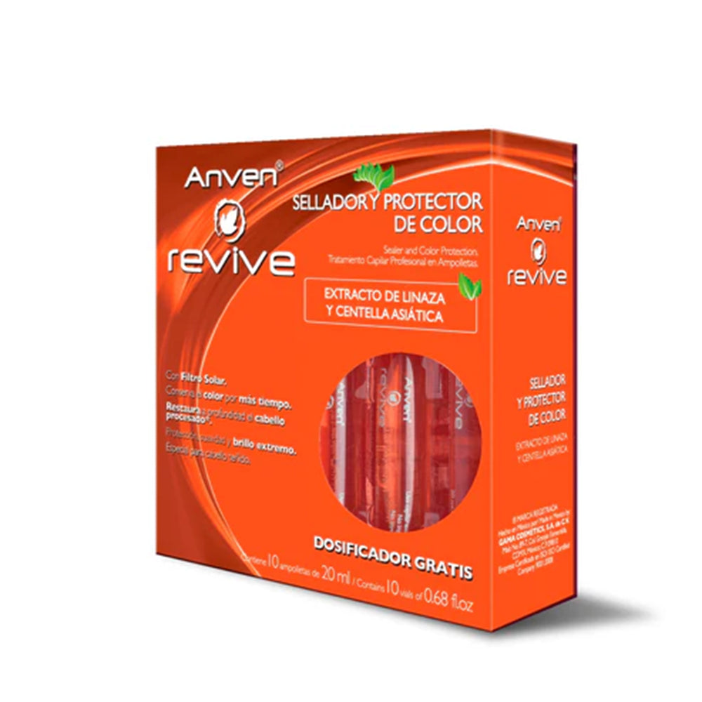 Anven - Revive Sellador Y Protector De Color Tratamiento Capilar En Ampolletas Est. C/10
