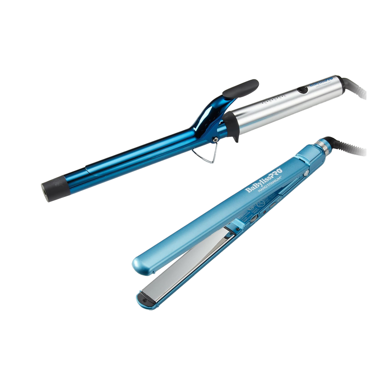 BabylissPro - 1" Ultra-Thin Flat Iron & 1" Extended Barrel Curling Iron